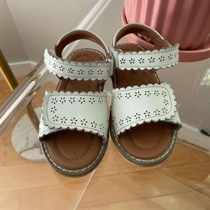 Jo Jo Bebe Maman classic girls white sandals